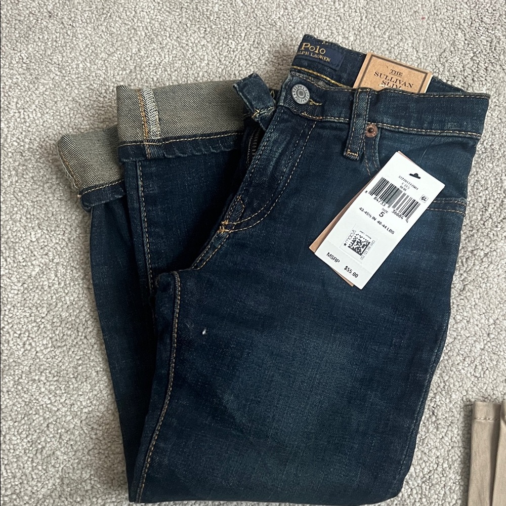 Polo by Ralph Lauren Boy’s 5T Dark Blue Slim Straight Jeans